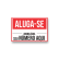 PLACA IMOBILIÁRIA ADESIVADA