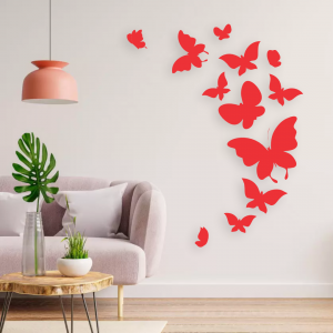 Adesivo Decorativo Personalizado - Borboletas Adesivo 75x95cm 4x0  Com Acabamento 