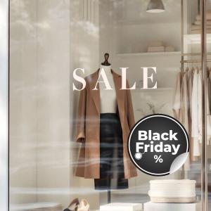 ADESIVO PARA VITRINE | BLACK FRIDAY Adesivo Vinil 40CM 4x0  Com Recorte 