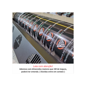 Adesivo Vinil Personalizado Vinil Branco  4x0 Impressão Solvente Refile nas bordas 