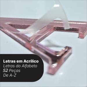 Alfabeto Acrílico Acrílico    Corte a Laser 