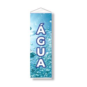 Banner - Água Lona 280g 30x100cm 4x0  Madeira e Cordinha 