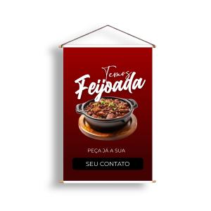 Banner - Feijoada Lona 280g  4x0  Madeira e Cordinha 