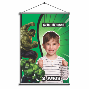 Banner Personalizado 60x90 Lona  4x0  Bastão, Ponteira e Cordão 