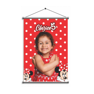 Banner Personalizado 70x100 Lona 70x100 Impressão Digital Solvente 4 Cores  Bastão, Ponteira e Cordão 