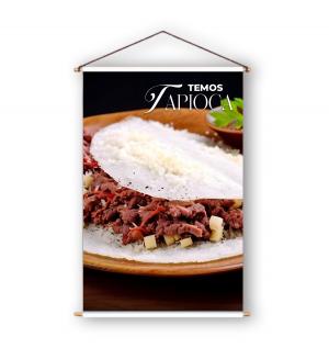 Banner - Tapioca Lona 280g  4x0  Madeira e Cordinha 