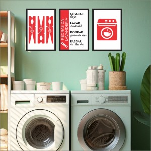 Kit Quadro Área de Serviço MDF 20x30 4x0  Recorte á Laser 
