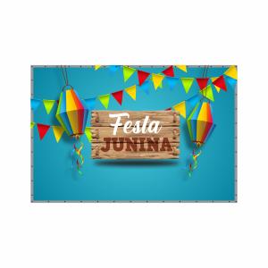 Lona Personalizada | Festa Junina Arraiá Lona 280g 1000x1000 Fios 300x200cm Impressão Solvente  Reforço e Ilhós 